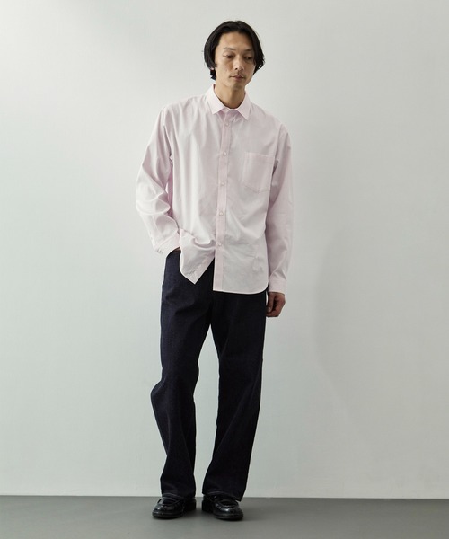 ATON（エイトン）の「【ATON】WASHER OXFORD LOOSE FIT SHRIT（シャツ/ブラウス・メンズ・サックスブルー/ピンク・2/4/6）」の11枚目の写真