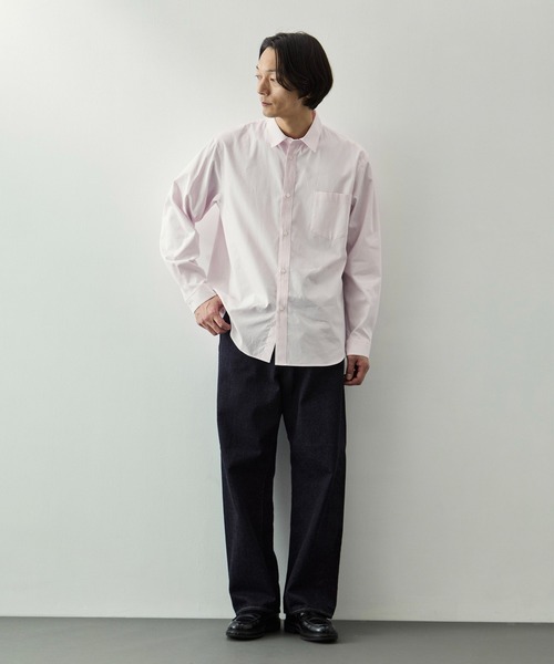 ATON（エイトン）の「【ATON】WASHER OXFORD LOOSE FIT SHRIT（シャツ/ブラウス・メンズ・サックスブルー/ピンク・2/4/6）」の12枚目の写真