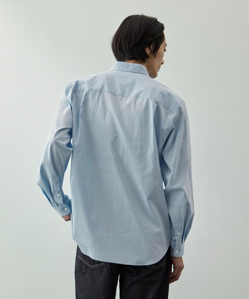 ATON（エイトン）の「【ATON】WASHER OXFORD LOOSE FIT SHRIT（シャツ/ブラウス・メンズ・サックスブルー/ピンク・2/4/6）」の5枚目の写真
