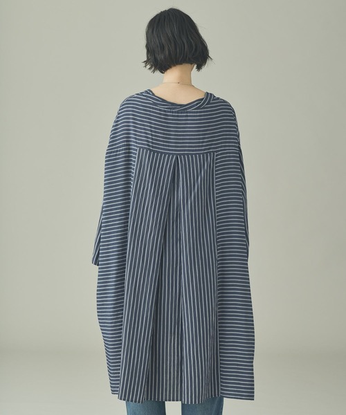 Curensology(カレンソロジー)の「Curensology(カレンソロジー)/<CSG>ストライプフルイドブラウス(シャツ/ブラウス・レディース・ネイビー/ブルー・FREE)」の9枚目の写真