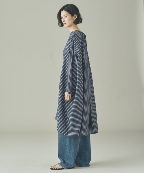 Curensology(カレンソロジー)の「Curensology(カレンソロジー)/<CSG>ストライプフルイドブラウス(シャツ/ブラウス・レディース・ネイビー/ブルー・FREE)」の11枚目の写真