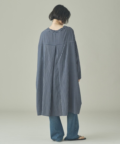 Curensology(カレンソロジー)の「Curensology(カレンソロジー)/<CSG>ストライプフルイドブラウス(シャツ/ブラウス・レディース・ネイビー/ブルー・FREE)」の12枚目の写真