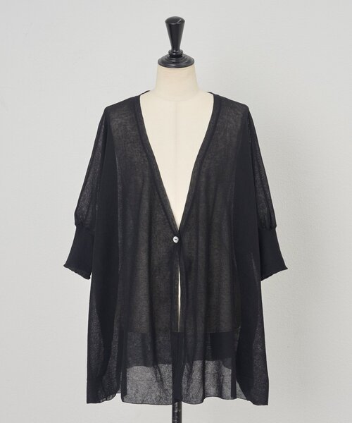 BEARDSLEY（ビアズリー）の「《4/2(木)18：00予約開始》シアーカーデ（カーディガン/ボレロ・レディース・ベージュ/ブラック/ライトグレー・FREE）」の14枚目の写真