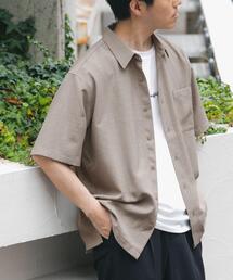 ITEMS URBANRESEARCH（アイテムズ アーバンリサーチ）の「『接触冷感/吸水速乾/イージーケア/UVカット』クイックドライリネンタッチ半袖シャツ（シャツ/ブラウス・メンズ）」