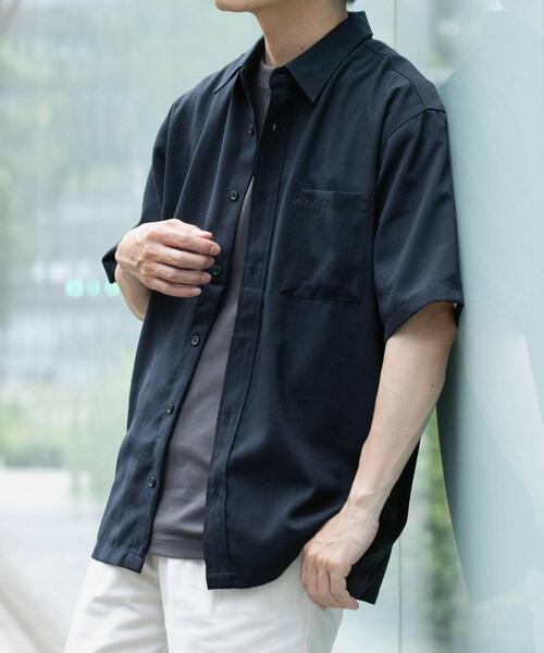 ITEMS URBANRESEARCH(アイテムズ アーバンリサーチ)の「『接触冷感/吸水速乾/イージーケア/UVカット』クイックドライリネンタッチ半袖シャツ(シャツ/ブラウス・メンズ・ベージュ/チャコールグレー/ブラック/オリーブ・LARGE/MEDIUM)」の8枚目の写真