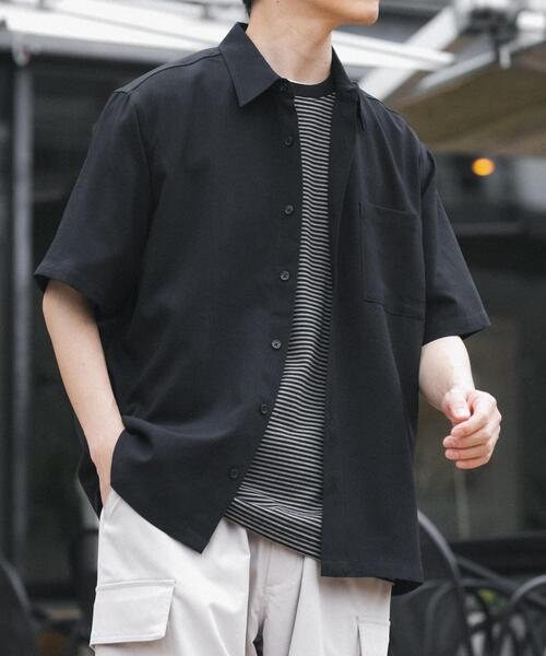 ITEMS URBANRESEARCH(アイテムズ アーバンリサーチ)の「『接触冷感/吸水速乾/イージーケア/UVカット』クイックドライリネンタッチ半袖シャツ(シャツ/ブラウス・メンズ・ベージュ/チャコールグレー/ブラック/オリーブ・LARGE/MEDIUM)」の12枚目の写真