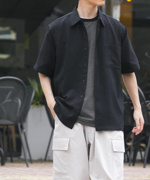 ITEMS URBANRESEARCH(アイテムズ アーバンリサーチ)の「『接触冷感/吸水速乾/イージーケア/UVカット』クイックドライリネンタッチ半袖シャツ(シャツ/ブラウス・メンズ・ベージュ/チャコールグレー/ブラック/オリーブ・LARGE/MEDIUM)」の14枚目の写真