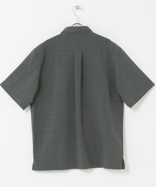 ITEMS URBANRESEARCH（アイテムズ アーバンリサーチ）の「『接触冷感/吸水速乾/イージーケア/UVカット』クイックドライリネンタッチ半袖シャツ（シャツ/ブラウス・メンズ・ベージュ/チャコールグレー/ブラック/オリーブ・LARGE/MEDIUM）」の18枚目の写真