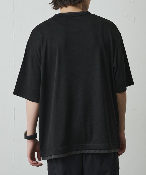 COLONY 2139（コロニートゥーワンスリーナイン）の「サマーニットソーレイヤードヘンリー半袖T（Tシャツ/カットソー・メンズ・アイボリー/ブラック/グレイッシュベージュ・MEDIUM/LARGE）」の15枚目の写真