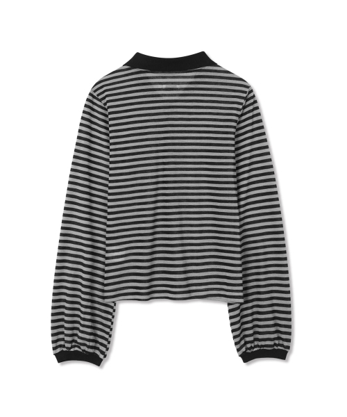 MICHIKO LONDON(ミチコ ロンドン)の「ディープボタンカラー ネック トップ メランジグレー(ポロシャツ・レディース・その他・SMALL/MEDIUM)」の5枚目の写真