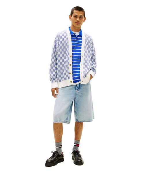 tommy jeans(トミー ジーンズ)の「Vネックコットンニットカーディガン(ニット/セーター・メンズ・ブルー・SMALL/LARGE/MEDIUM)」の3枚目の写真