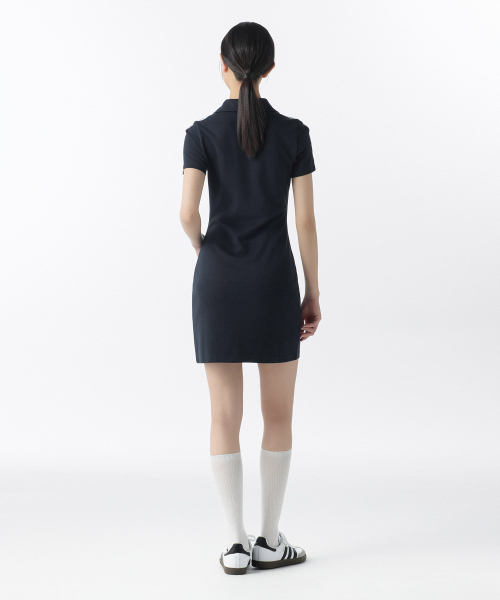 MUSINSA STANDARD WOMAN（ムシンサスタンダードウーマン）の「ウーマンズスリットネックレーストリムポロワンピース[ネイビー/アイボリー]（ワンピース・レディース・その他・X-SMALL/SMALL）」の3枚目の写真