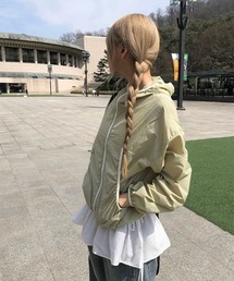 anyonemore（エニワンモア）の「ポケットシャーリング配色ラインウインドブレーカー（マウンテンパーカー）」