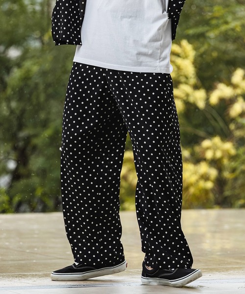 mp14965- Dot Pattern Wide Straight Easy Pants イージーパンツ
