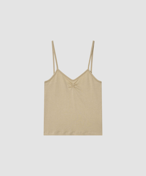 THE LILLE(ザ リル)の「Like Shirring Sleeveless T_Beige(Tシャツ/カットソー・レディース・その他・FREE)」の2枚目の写真