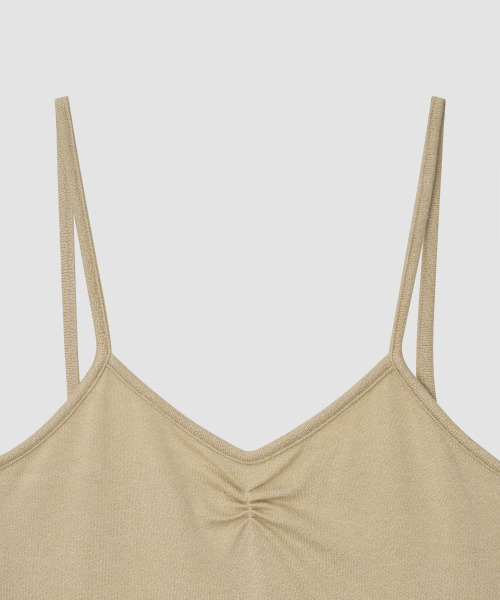 THE LILLE(ザ リル)の「Like Shirring Sleeveless T_Beige(Tシャツ/カットソー・レディース・その他・FREE)」の4枚目の写真