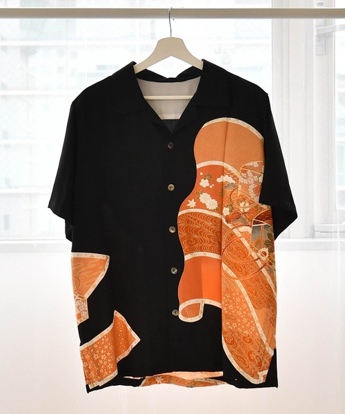 utatane(ウタタネ)の「着物リメイク maison utatane シャツ/ブラウス 黒の金朱波(シャツ/ブラウス・レディース・ブラック・M)」の16枚目の写真