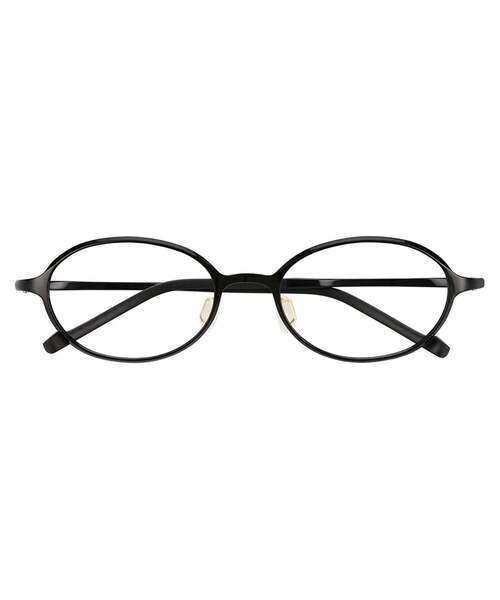 ブラックオーバルメガネ(度あり) オーバル型 メガネ軽量 眼鏡 伊達めがね 度付きレンズ交換 度あり 度