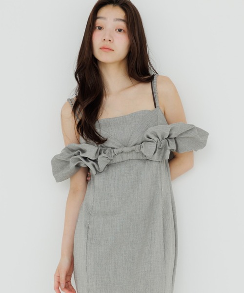 shirring bustier cami（シャーリングビスチェキャミ）（キャミソール