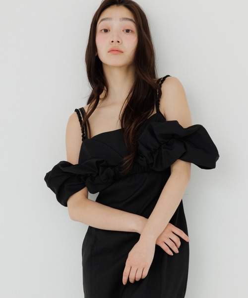 shirring bustier cami（シャーリングビスチェキャミ）（キャミソール