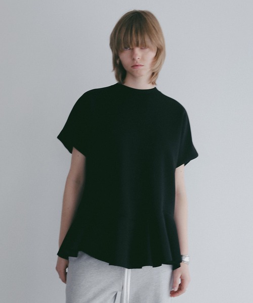 MANOF(マノフ)の「FRILL DOLMAN LOOSE TOPS(Tシャツ/カットソー・レディース・ホワイト/ブラック・F)」の13枚目の写真