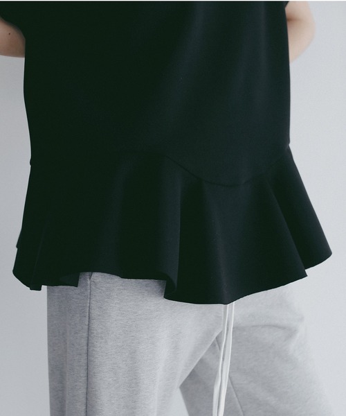 MANOF(マノフ)の「FRILL DOLMAN LOOSE TOPS(Tシャツ/カットソー・レディース・ホワイト/ブラック・F)」の20枚目の写真
