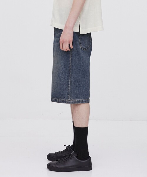 UNITED TOKYO(ユナイテッドトウキョウ)の「オーバーダイデニムショーツ(デニムパンツ・メンズ・ダークインディゴブルー/ブラック・2/1)」の9枚目の写真