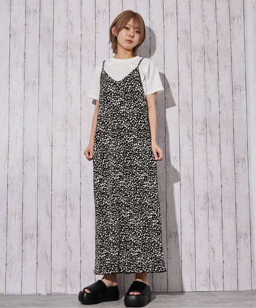 GORGE(ゴージ)の「《細見え》Iラインキャミワンピース 春夏 全4色(ワンピース・レディース・ブラック/アニマル/ドット/レオパード・F)」の19枚目の写真