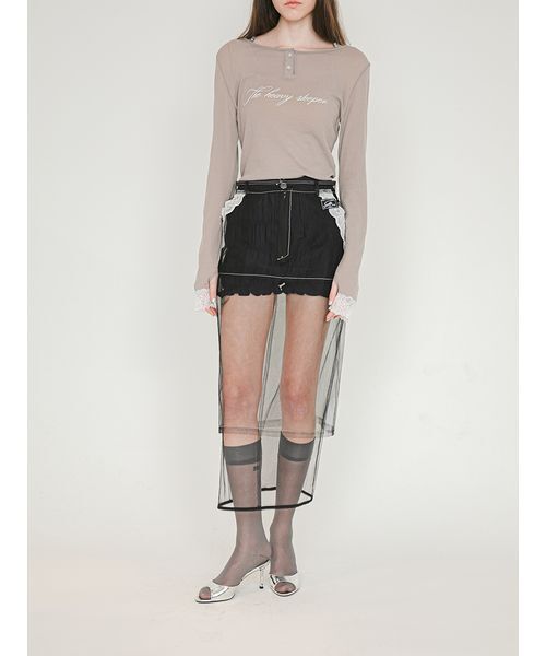 SORIN(ソリン )の「Tulle Layered Skirt/チュール レイヤード スカート(スカート・レディース・ベージュ/ブラック・38/36)」の10枚目の写真