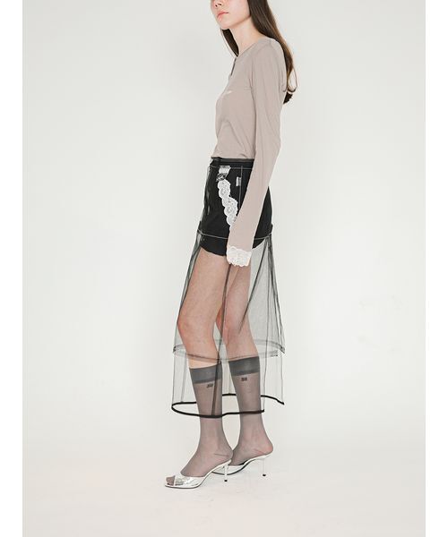 SORIN(ソリン )の「Tulle Layered Skirt/チュール レイヤード スカート(スカート・レディース・ベージュ/ブラック・38/36)」の11枚目の写真