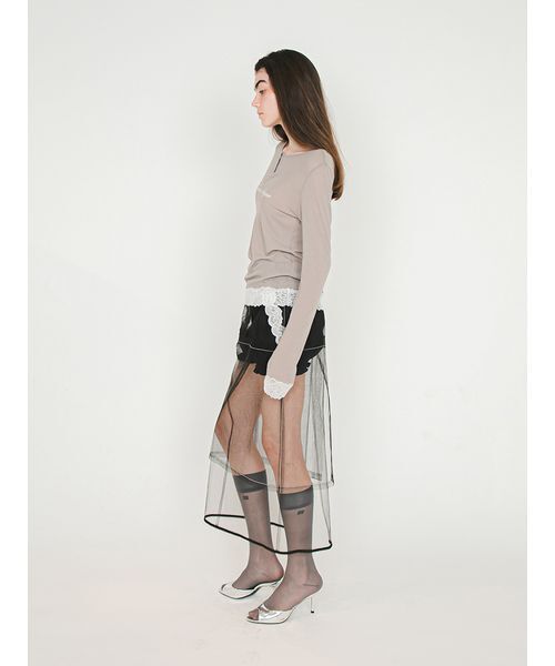 SORIN(ソリン )の「Tulle Layered Skirt/チュール レイヤード スカート(スカート・レディース・ベージュ/ブラック・38/36)」の14枚目の写真