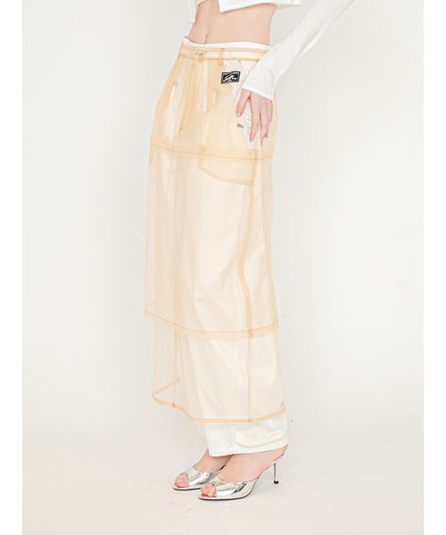 SORIN(ソリン )の「Tulle Layered Skirt/チュール レイヤード スカート(スカート・レディース・ベージュ/ブラック・38/36)」の2枚目の写真