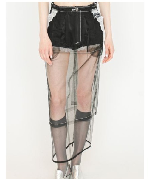 SORIN(ソリン )の「Tulle Layered Skirt/チュール レイヤード スカート(スカート・レディース・ベージュ/ブラック・38/36)」の1枚目の写真