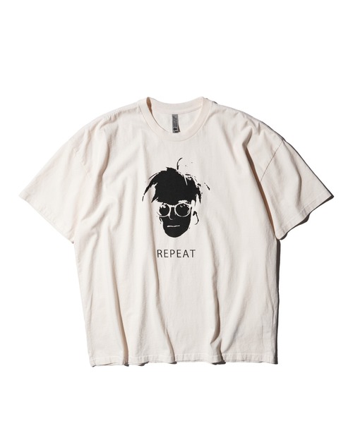 THRIFTY LOOK(スリフティールック)の「THRIFTY LOOK / スリフティールック "REPEAT" SS TEE リラックスフィット グラフィック Tシャツ(Tシャツ/カットソー・メンズ・ブラック/ホワイト/スミクロ・MEDIUM/LARGE/X-LARGE/SMALL)」の1枚目の写真