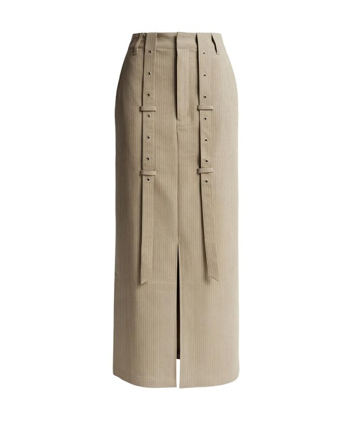 TAJEN:T(タジェント)の「【TAJEN:T】BELT DESIGN SLIT LONG SKIRT/ベルトデザインスリットロングスカート/セットアップ着用可能(スカート・レディース・ベージュ/グレー・2/1)」の9枚目の写真