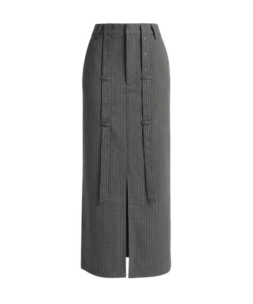 TAJEN:T(タジェント)の「【TAJEN:T】BELT DESIGN SLIT LONG SKIRT/ベルトデザインスリットロングスカート/セットアップ着用可能(スカート・レディース・ベージュ/グレー・2/1)」の8枚目の写真