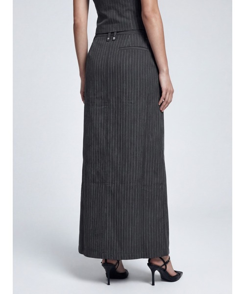 TAJEN:T(タジェント)の「【TAJEN:T】BELT DESIGN SLIT LONG SKIRT/ベルトデザインスリットロングスカート/セットアップ着用可能(スカート・レディース・ベージュ/グレー・2/1)」の12枚目の写真