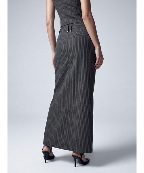 TAJEN:T(タジェント)の「【TAJEN:T】BELT DESIGN SLIT LONG SKIRT/ベルトデザインスリットロングスカート/セットアップ着用可能(スカート・レディース・ベージュ/グレー・2/1)」の11枚目の写真