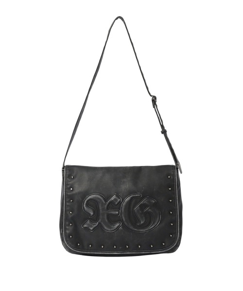 X-girl(エックスガール)の「XG LOGO PATCH STUDDED FAUX LEATHER SHOULDER BAG(ショルダーバッグ・レディース・ブラック/ブラウン・ONE SIZE)」の6枚目の写真