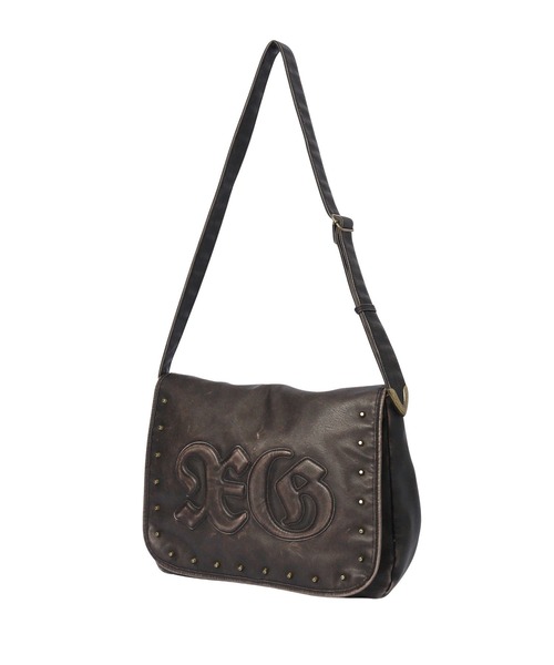 X-girl(エックスガール)の「XG LOGO PATCH STUDDED FAUX LEATHER SHOULDER BAG(ショルダーバッグ・レディース・ブラック/ブラウン・ONE SIZE)」の17枚目の写真