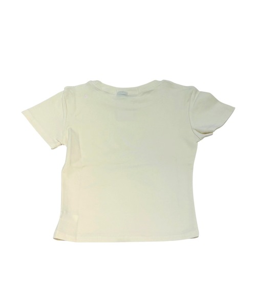 Never mind the XU(ネバーマインドザエックスユー)の「【Never mind the XU】flower rhinestone tee / 【ネバーマインド ザ エックスユー】フラワープリントラインストーンクロップド半袖Tシャツ(Tシャツ/カットソー・レディース・イエロー/ホワイト/ピンク・L)」の7枚目の写真