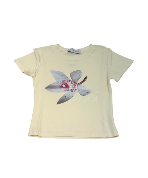 Never mind the XU(ネバーマインドザエックスユー)の「【Never mind the XU】flower rhinestone tee / 【ネバーマインド ザ エックスユー】フラワープリントラインストーンクロップド半袖Tシャツ(Tシャツ/カットソー・レディース・イエロー/ホワイト/ピンク・L)」の10枚目の写真
