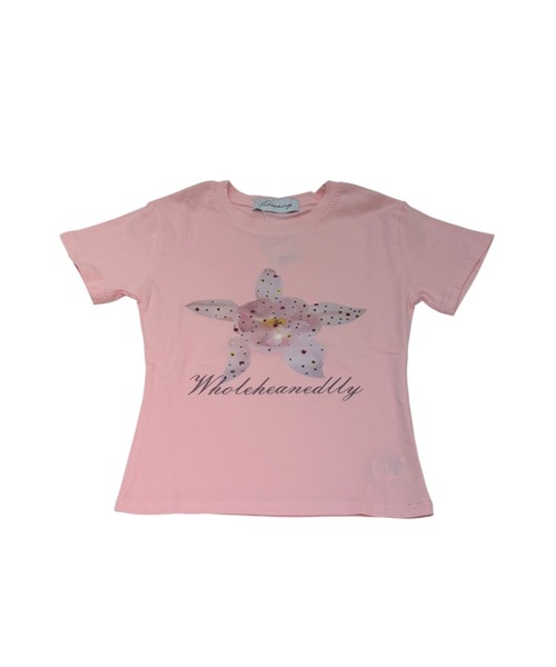 Never mind the XU(ネバーマインドザエックスユー)の「【Never mind the XU】flower rhinestone tee / 【ネバーマインド ザ エックスユー】フラワープリントラインストーンクロップド半袖Tシャツ(Tシャツ/カットソー・レディース・イエロー/ホワイト/ピンク・L)」の11枚目の写真