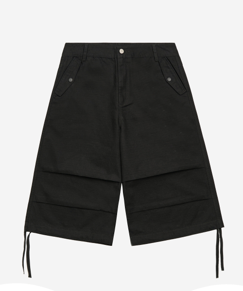 TOFFEE（トフィー）の「リップストップコットンバミューダパンツ（ブラック）（その他パンツ・メンズ・その他・X-LARGE/SMALL/MEDIUM/LARGE）」の2枚目の写真