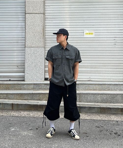 TOFFEE（トフィー）の「リップストップコットンバミューダパンツ（ブラック）（その他パンツ・メンズ・その他・X-LARGE/SMALL/MEDIUM/LARGE）」の12枚目の写真