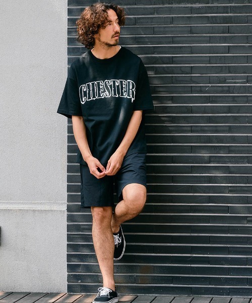 Chester(チェスター)の「mt10544- 2トーン アーチロゴ プリントTシャツ(10012)(Tシャツ/カットソー・メンズ・ホワイト/ブラック系その他/ブラック・M/L/XL)」の8枚目の写真