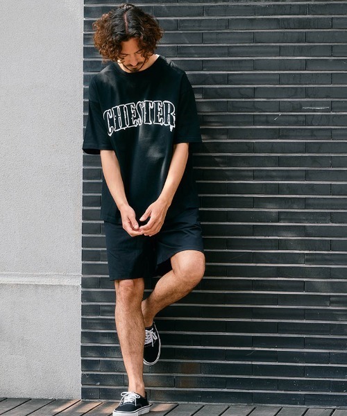 Chester(チェスター)の「mt10544- 2トーン アーチロゴ プリントTシャツ(10012)(Tシャツ/カットソー・メンズ・ホワイト/ブラック系その他/ブラック・M/L/XL)」の9枚目の写真
