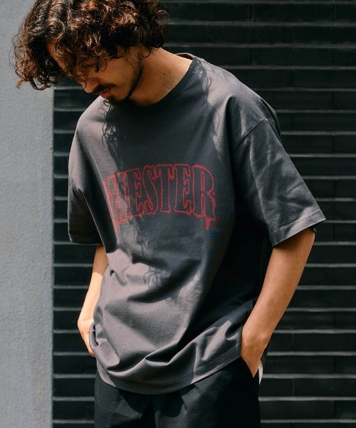 Chester(チェスター)の「mt10544- 2トーン アーチロゴ プリントTシャツ(10012)(Tシャツ/カットソー・メンズ・ホワイト/ブラック系その他/ブラック・M/L/XL)」の12枚目の写真