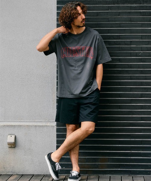 Chester(チェスター)の「mt10544- 2トーン アーチロゴ プリントTシャツ(10012)(Tシャツ/カットソー・メンズ・ホワイト/ブラック系その他/ブラック・M/L/XL)」の15枚目の写真