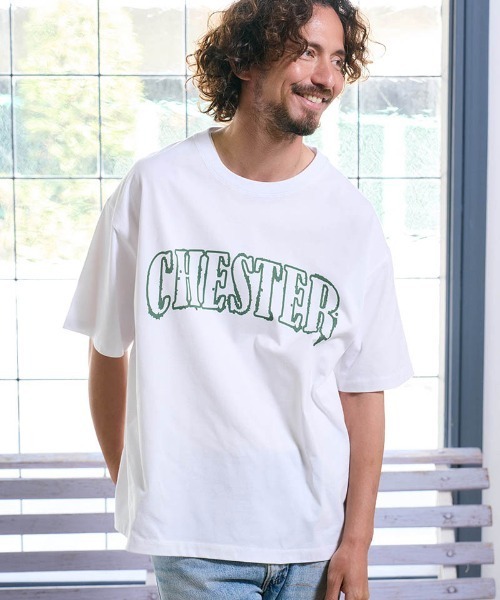 Chester(チェスター)の「mt10544- 2トーン アーチロゴ プリントTシャツ(10012)(Tシャツ/カットソー・メンズ・ホワイト/ブラック系その他/ブラック・M/L/XL)」の17枚目の写真